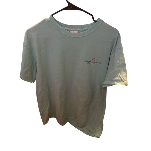 SIMPLY SOUTHERN SIZE LARGE TEAL COLOR TEE BUTTERFLIES - Picture 1 of 2